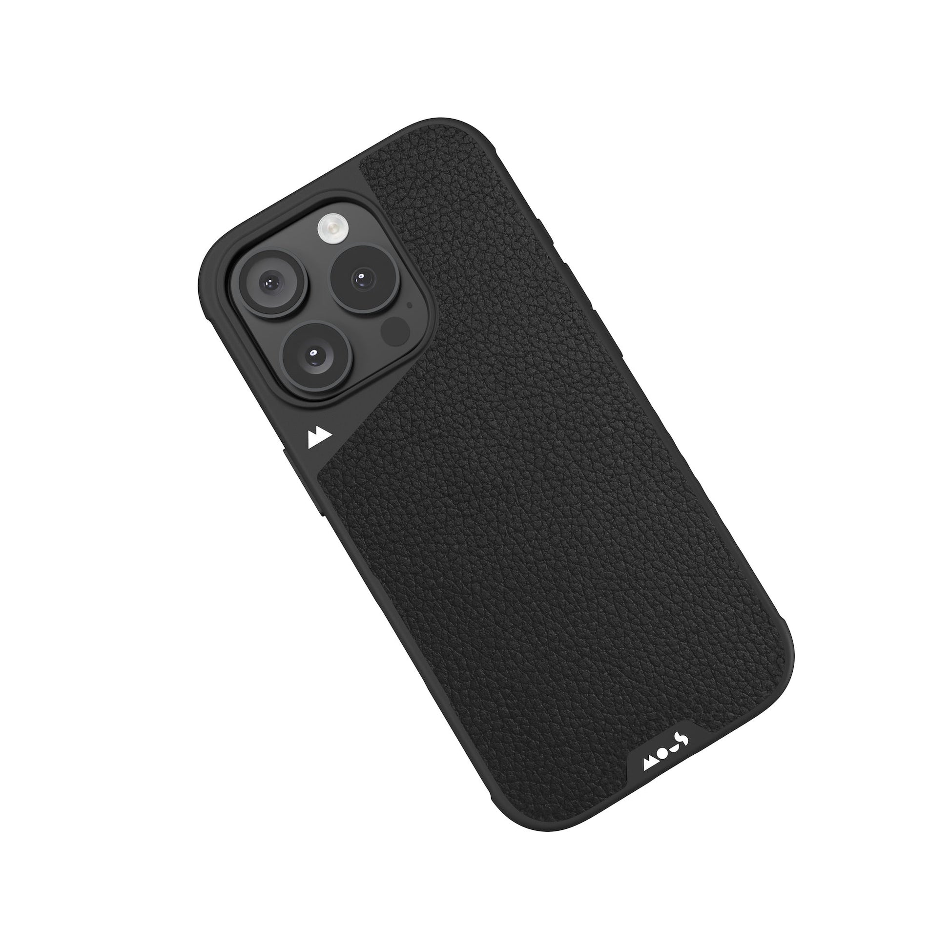 Black Leather Protective Phone Case with Camera Control Button - Limitless