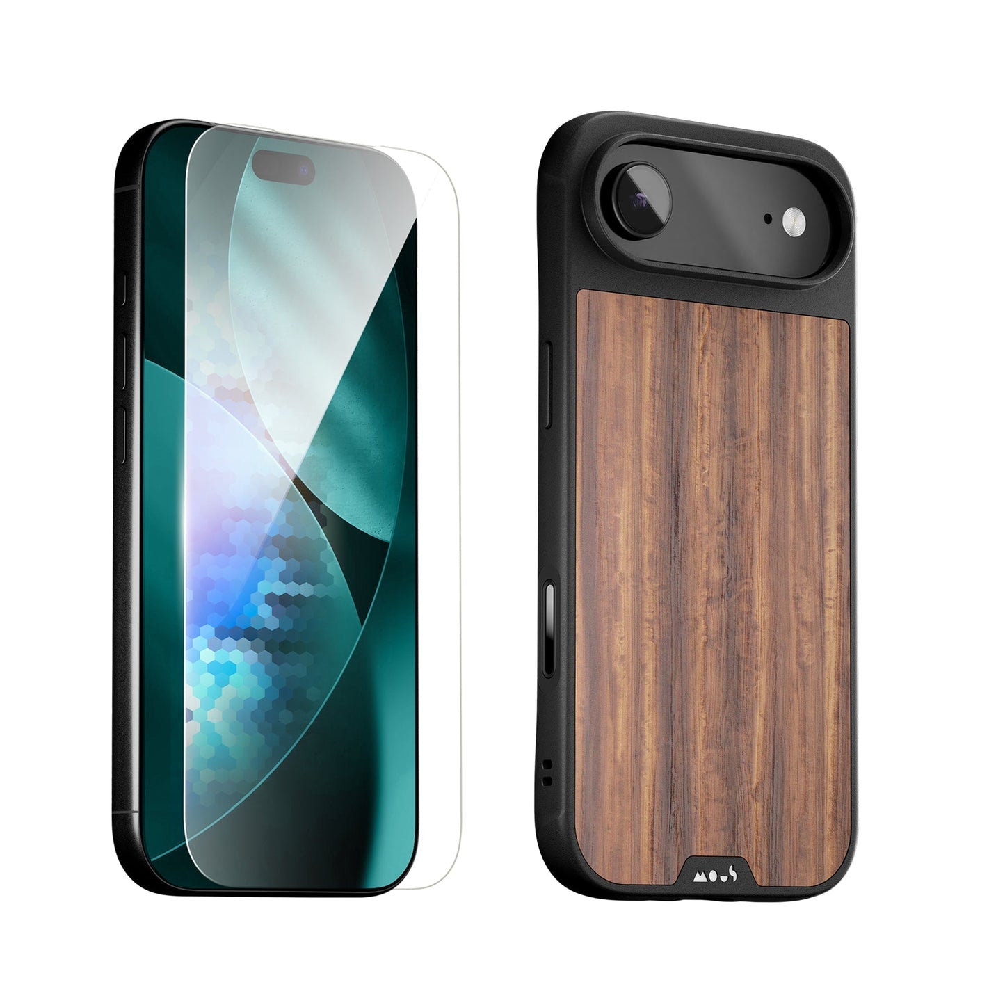 Walnut Protective Case and Screen Protector - Apple Essentials Kit