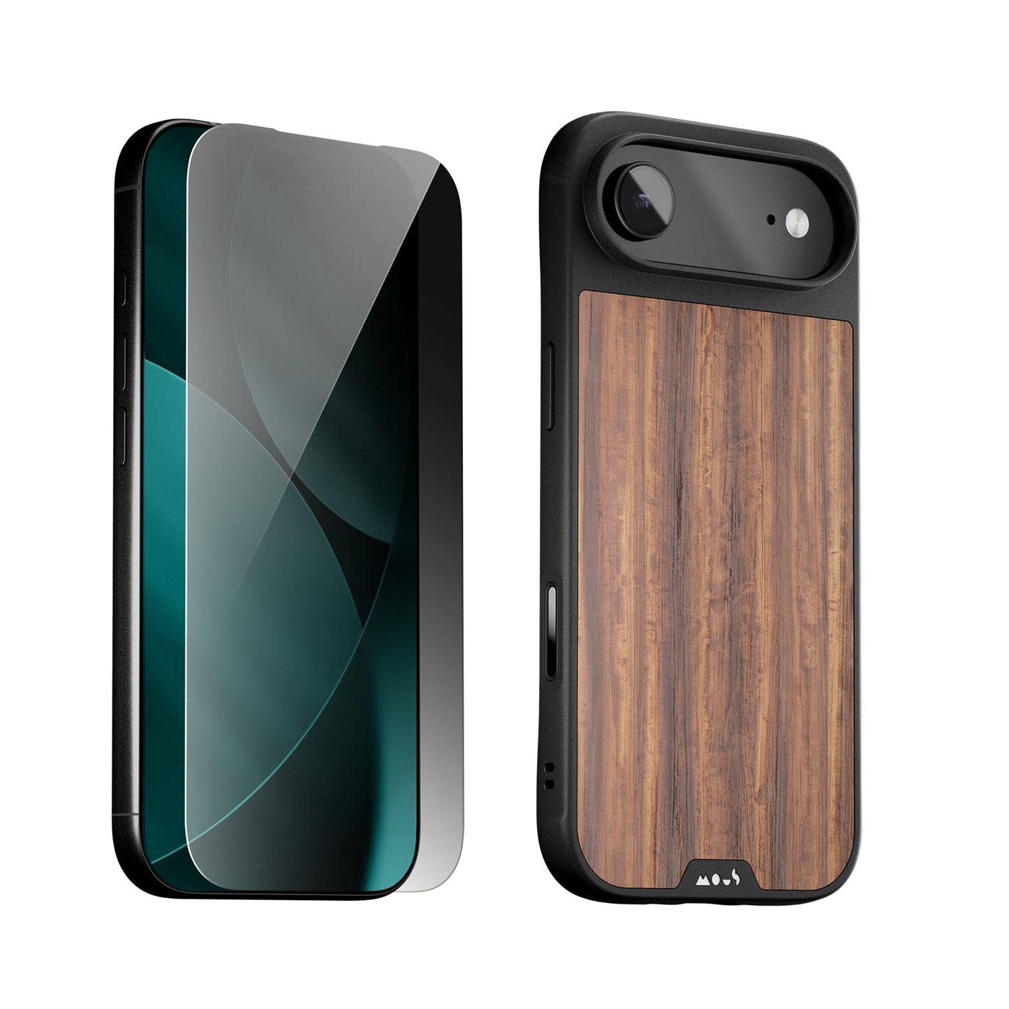 Walnut Protective Case and Screen Protector - Apple Essentials Kit