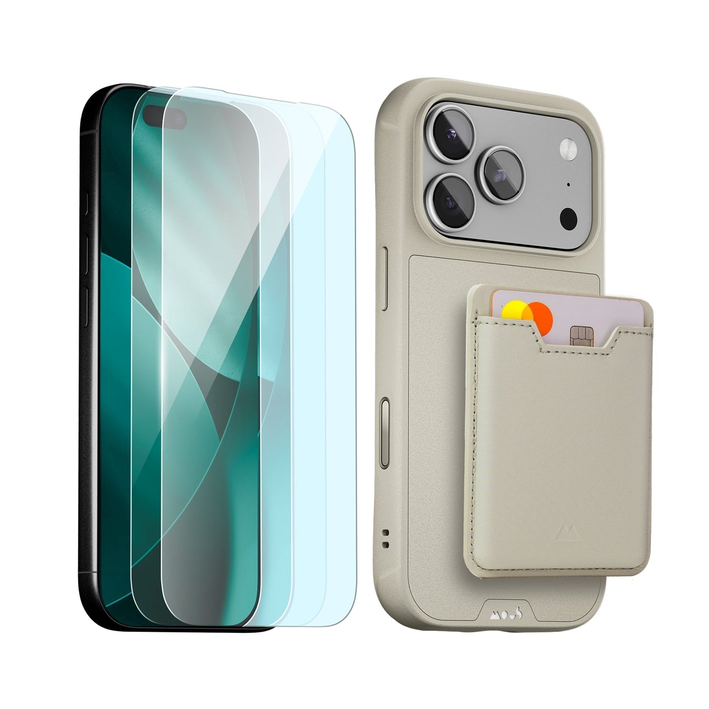 Stone Protective Case, Screen Protector and Card Wallet - Apple Starter Kit