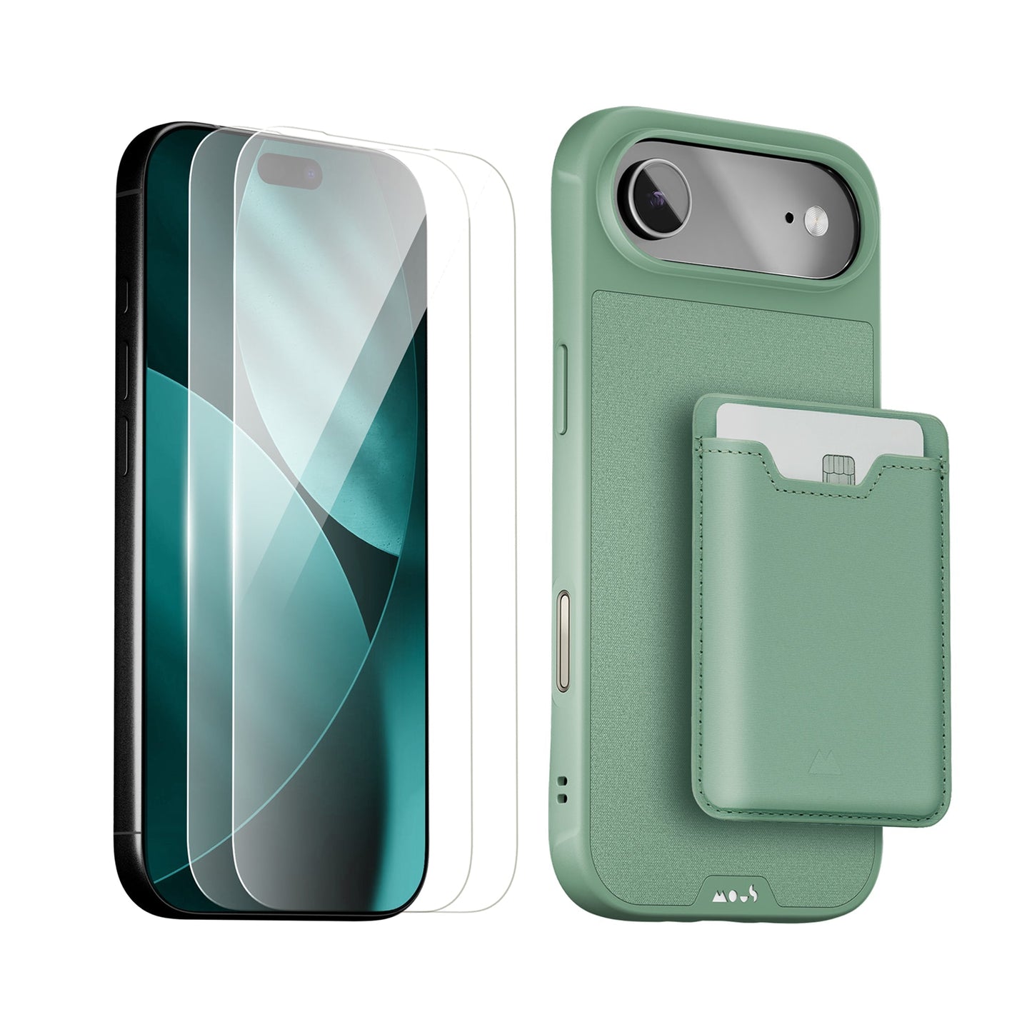 Sage Protective Case, Screen Protector and Card Wallet - Apple Starter Kit