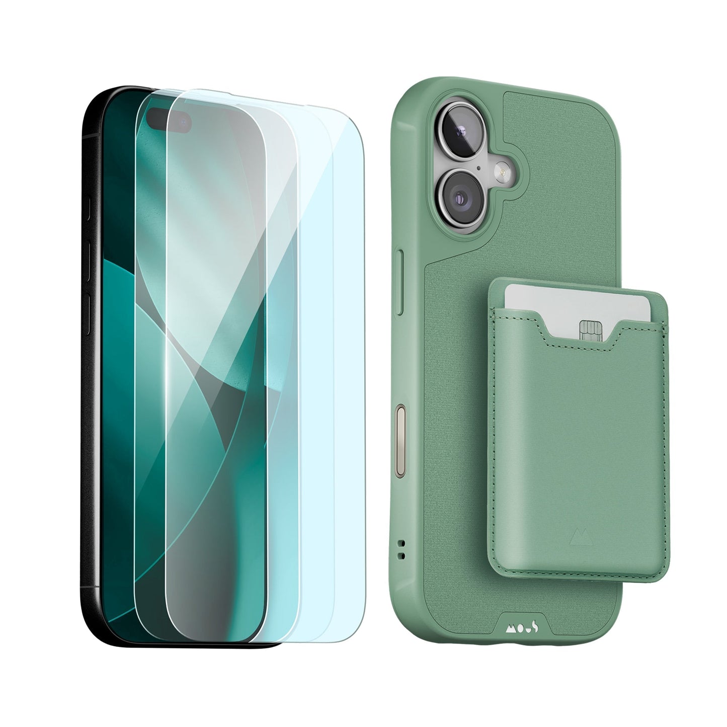 Sage Protective Case, Screen Protector and Card Wallet - Apple Starter Kit