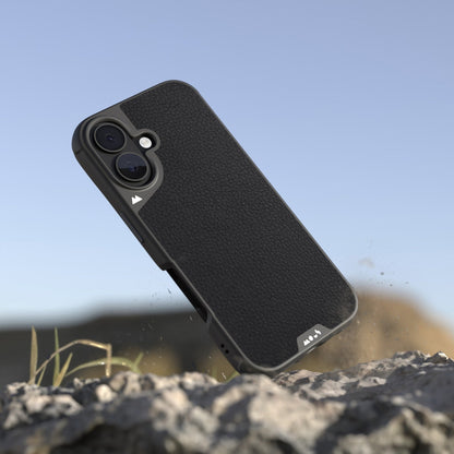 Black Leather Protective Phone Case - Limitless