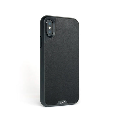 Black Leather Protective Phone Case - Limitless